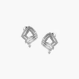 VALANOVA 18K White Gold 0.56 Ct Lab Grown Diamond Earrings-image-91