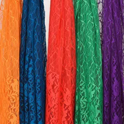 Nakoda Creation Selection Of 5 Floral Self Design Net Dupattas image 3