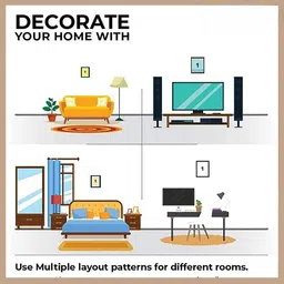 Kuber Industries Grey & Red 3 Piece Wood Other Wall Paintings image 2