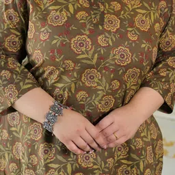 Lee Moda Printed Pure Cotton V-Neck Sleeves Tunic With Trouser Co-Ords image 3