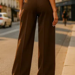 Next One Women Smart High-Rise Easy Wash Pleated Trousers image 2