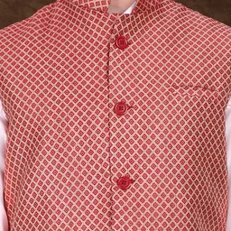 Moda Rapido Woven Design Mandarin Collar Nehru Jacket image 2