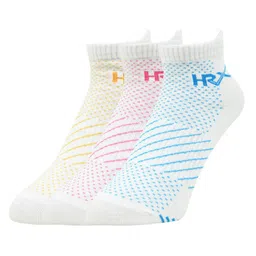 HRX by Hrithik Roshan Women Pack Of 3 Patterned Cotton Ankle Length Socks-picture-29