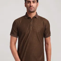 LUXURIT Men Polo Collar Applique T-shirt-picture-32