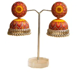 szn Printed Jhumki Dome Shape Earring-picture-19