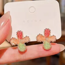 AKISON JEWELS Gold-Plated Crystals Studs Earrings-picture-35