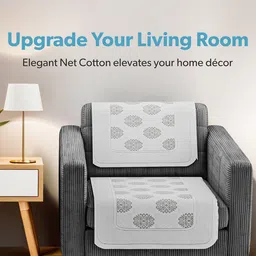 Kuber Industries Grey Printed Cotton Sofa Cover image 3