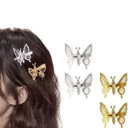 NAVMAV Women Set of 4 3D Moving Wings Butterfly Hair Clips image 1