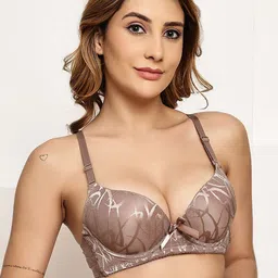 Quttos Abstract Medium Coverage Underwired Heavily Padded Bra image 3