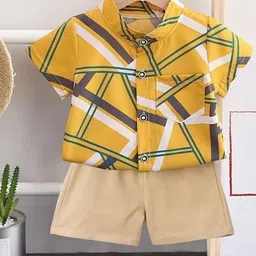 DANGAR Unisex Kids Printed Shirt with Shorts-image-42