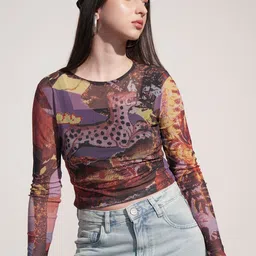 ESPYR By Tokyo Talkies Women Graphic Printed Regular Crop Top-picture-24