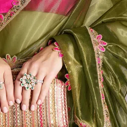 Kalista Sequinned Organza Saree image 2