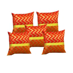 Pinkparot Artsilk 12x12 inch cushion cover set of 5 pcs-image-23