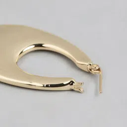 Forever New Gold-Plated Oval Hoop Earrings image 3