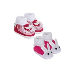 NESKA MODA Girls Maroon Cotton Booties-image-33