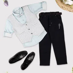 YK Boys Self Designed Three-Piece Island Suit Set image 1