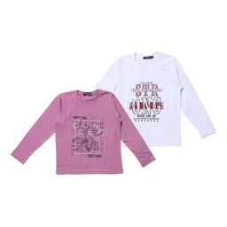 NeuVin Kids Pack Of 2 Typography Printed Round Neck T-shirt-picture-47