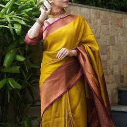 ZILVIRA Woven Design Zari Art Silk Handloom Saree image 3