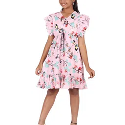 SILK SPARROW Floral Print Crepe Fit & Flare Dress image 2