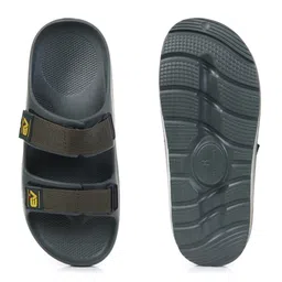 Athree Men Rubber Double Strap Velcro Sliders Flip Flops image 5