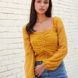 Stylecast X Slyck Mustard Crop Square Neck Top-picture-9