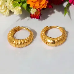 SHREE KRISHNA SHOPPING Unisex Gold-Plated Brass Earrings-picture-28