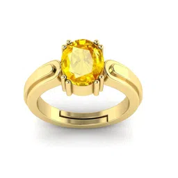 RRVGEM 5.00 KT Yellow Sapphire Ring image 1