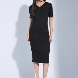 Selvia Women V-Neck Bodycon Dress image 2