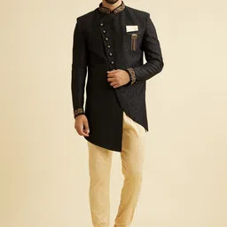 Manyavar Men Self-Design Long Sleeves Sherwani Set image 1