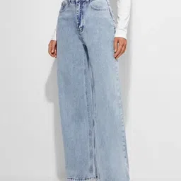 A1TUFF Women Jean Relaxed Fit High-Rise Light Fade Stretchable Jeans image 4