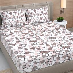 Myntra Elegant Homes Brown Printed Woollen King Bedsheet Set 2.5 m x 2.25 m-picture-39