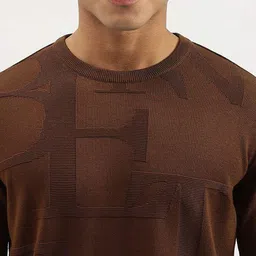 United Colors of Benetton Typography Self Design Crew Neck Pure Cotton T-shirt image 4