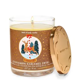 Bath & Body Works Cinnamon Caramel Swirl Single Wick Candle-picture-22
