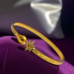 AARTISAI Gold-Plated Stone-Studded Bangle image 1