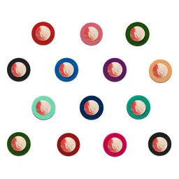 Comet Busters Premium Round Designer Handcrafted Bindi - Multicolor image 3
