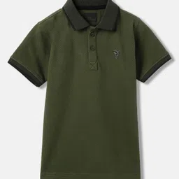 Blue Giraffe Boys Polo Collar T-shirt image 1