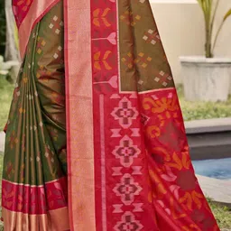 HERE&NOW Woven Design Zari Silk Blend Saree image 3