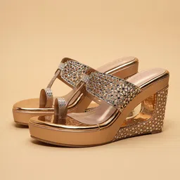 ERIDANI Embellished Party Wedge Sandals-picture-13