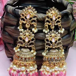VATSALYA creation Gold-Plated Alloy Earrings-picture-15