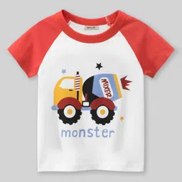 INCLUD Boys Graphic Printed Round Neck Raglan Sleeves Regular Fit Casual T-Shirt-picture-31