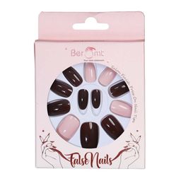 BEROMT Set Of 16 Jelly Stick On Printed Nails With Filer, Cuticle Stick, Swab & Glue-picture-4