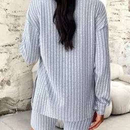 Outzidr Ribbed Top & Shorts Co-Ord Set image 3