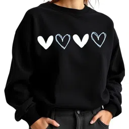 SALUJA FABRICS Women Graphic Printed Long Sleeves Sweatshirt-picture-36
