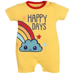 BABY GO Infant Boys Pack Of 2 Printed Pure Cotton Rompers image 2