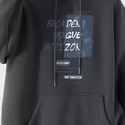 HERE&NOW Men Printed Hooded Sweatshirt image 2