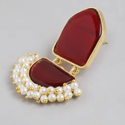 Anouk Gold Plated Beaded Contemporary Drop Earrings image 3