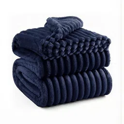 LA VERNE Blue Fleece Mild Winter 300 GSM Blanket-image-56