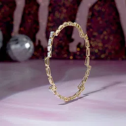 Mia by Tanishq Women 14Kt Yellow Gold-Plated AD Stone Studded Bangle-picture-42