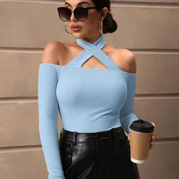 AVANOVA Cold-Shoulder Sheen Top-image-6