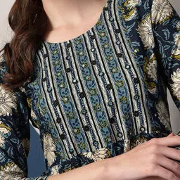 AHMI Floral Print Georgette Fit & Flare Midi Dress image 5